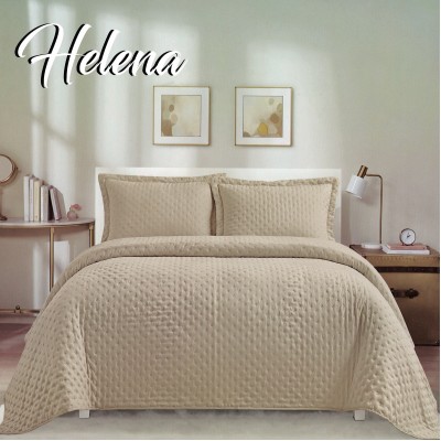 Покрывало Helena 240*260 см. + наволочка (2 шт.) ,цв. беж.